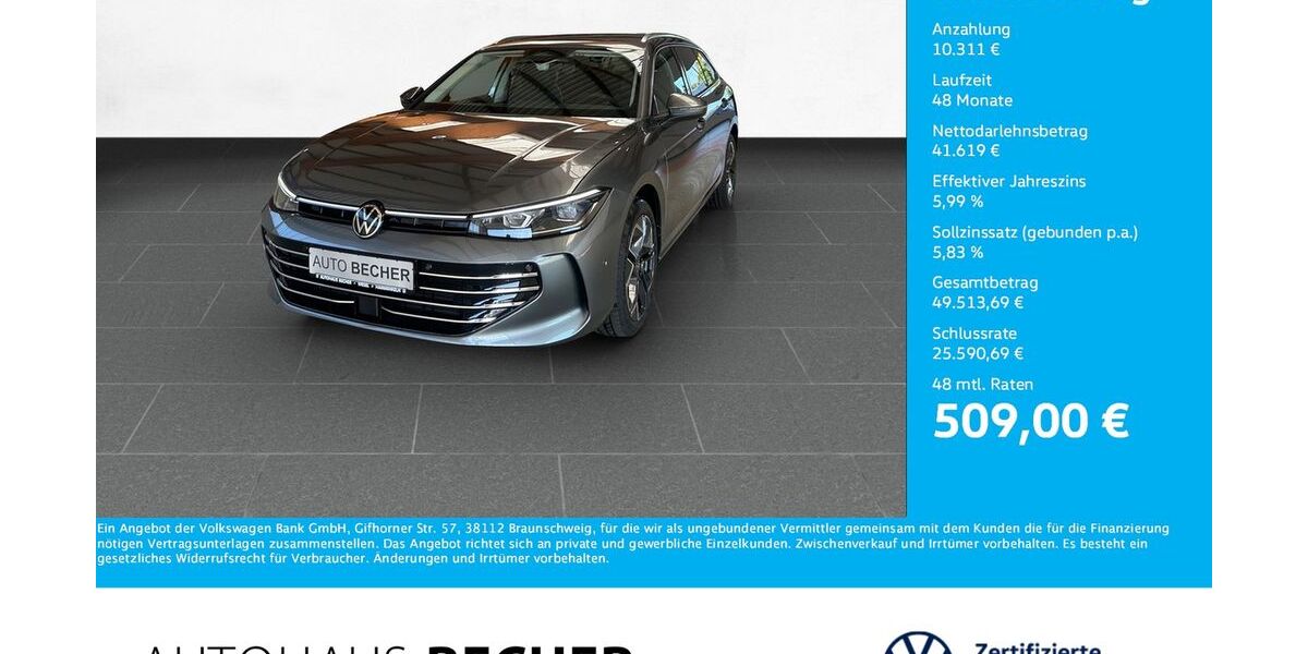 VW Passat Variant 5.000 km 51.930 &euro; Wesel 46485