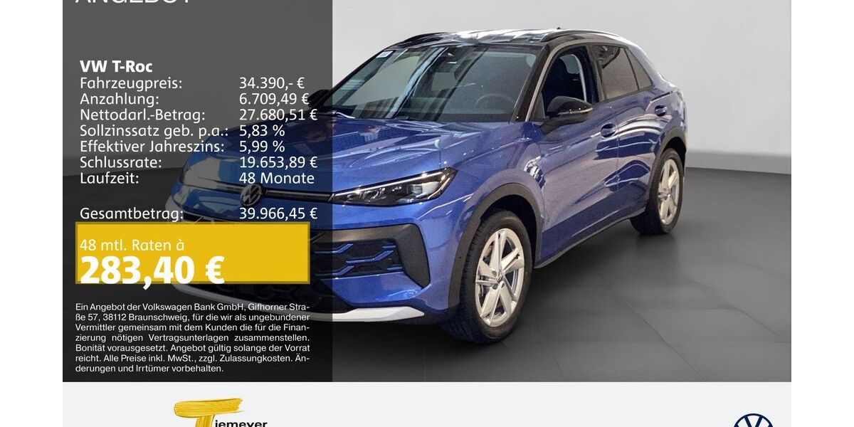 VW T-Roc 7.999 km 33.250 &euro; Oberhausen 46047