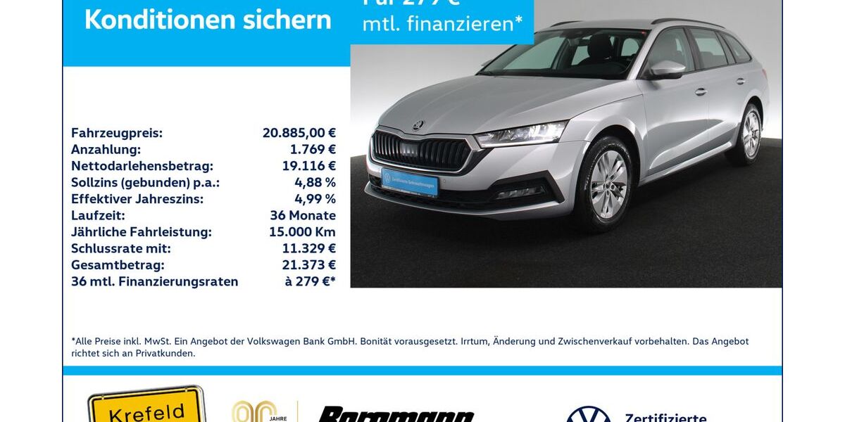 Skoda Octavia 91.000 km 20.447 &euro; Krefeld 47803