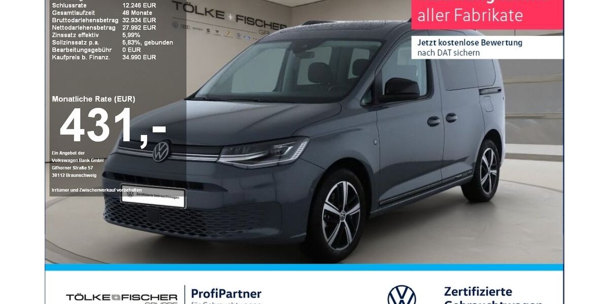 VW Caddy 20.661 km 31.499 &euro; Krefeld 47805